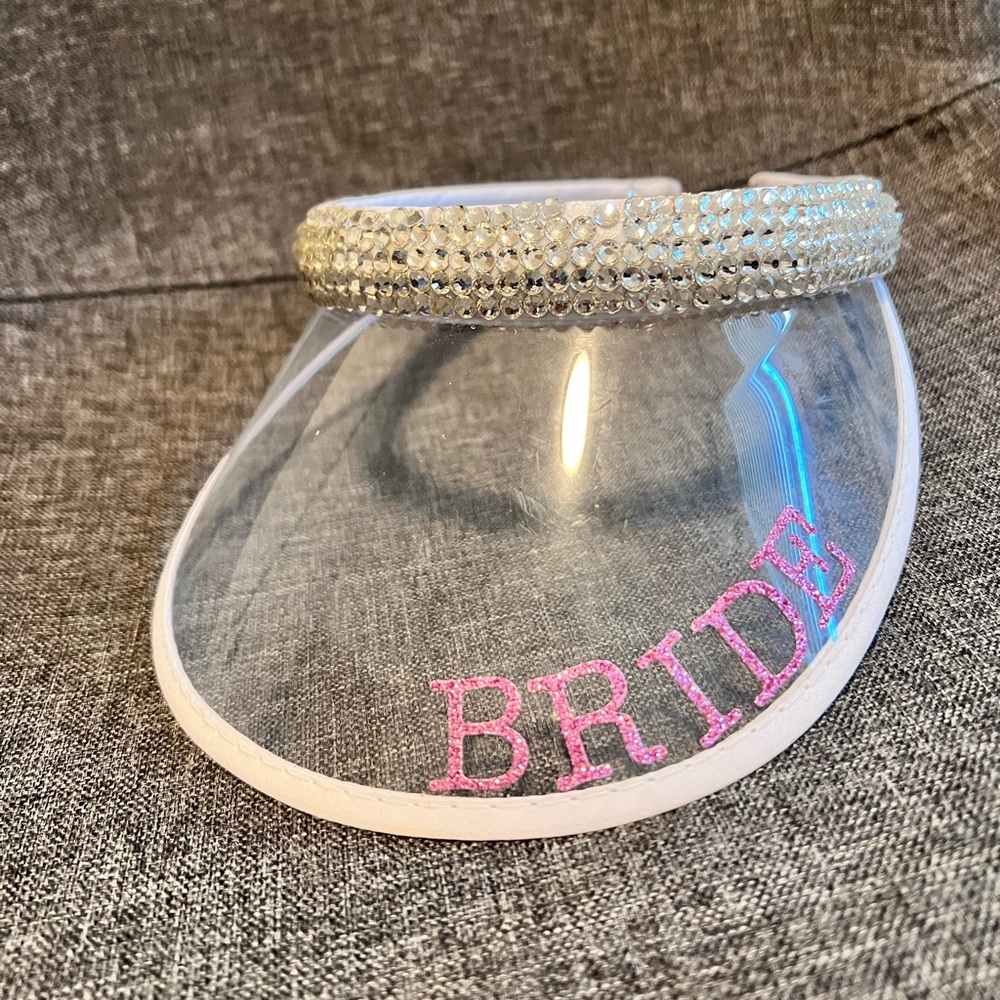 Bride sparkle visor